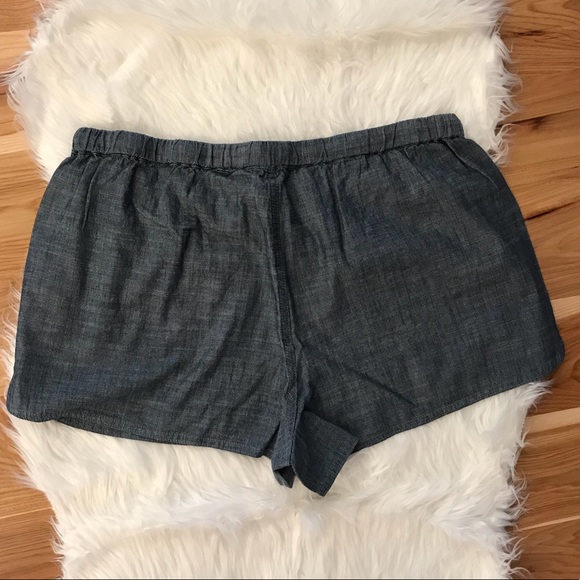 J.CREW Popular & Classic Chambray Tie Waist Shorts 3" Inseam - Picture 7 of 7